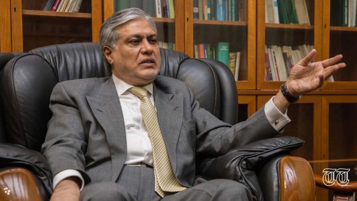 A file photo shows former Finance Minister Mohammad Ishaq Dar.