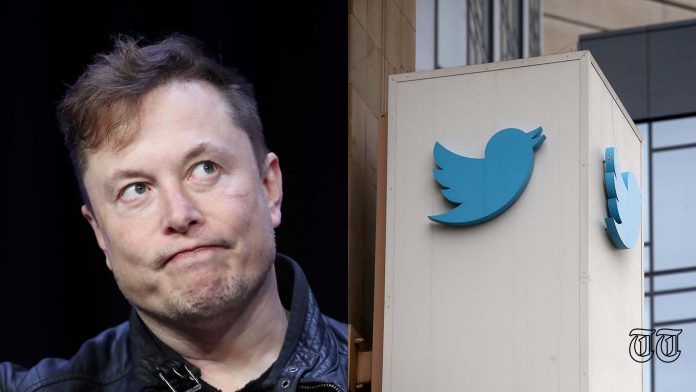 A combination file photo of Elon Musk and the Twitter logo.