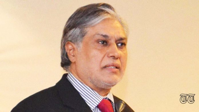 A file photo shows former finance minister Mohammad Ishaq Dar.