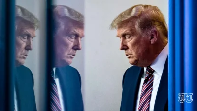 A file photo of Donald Trump is shown.