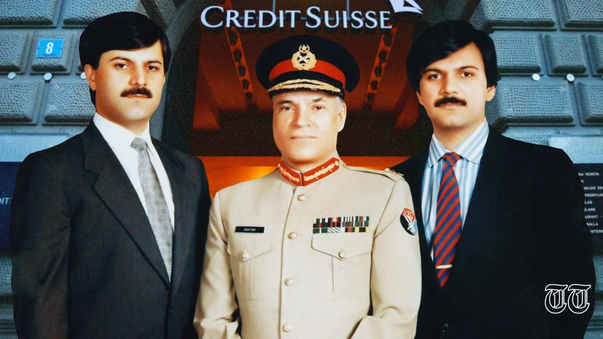 An illustration shows General Akhtar Abdur Rahman Khan (C) with his sons. — FILE/THE THURSDAY TIMES