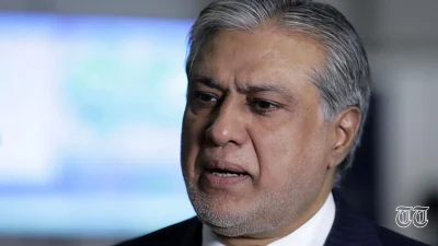 A file photo shows PML(N) Senator Ishaq Dar.