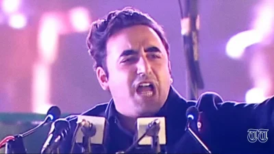 A file photo is shown of foreign minister Bilawal Bhutto-Zardari at Garhi Khuda Bakhsh.