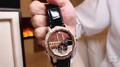 A file photo is shown of a Graff La Mecca timepiece.