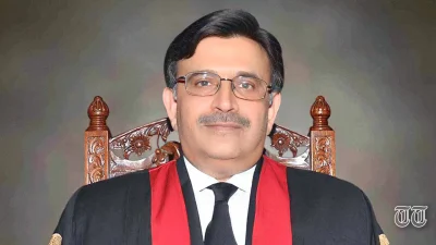 A file photo is shown of Chief Justice of Pakistan Umar Ata Bandial. — FILE/THE THURSDAY TIMES