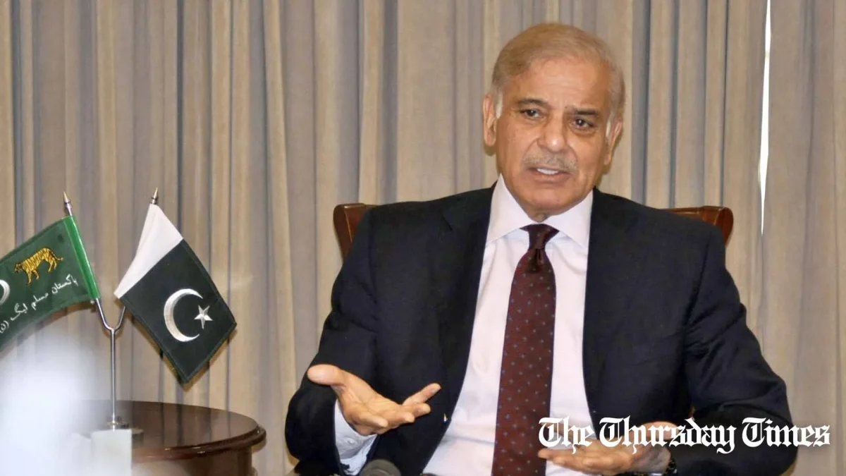 Prime Minister Shehbaz Sharif is shown at Islamabad in 2022.