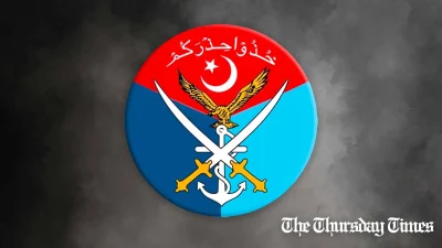 An illustration is shown of the Inter-Services Public Relations logo. — FILE/ISPR/THE THURSDAY TIMES