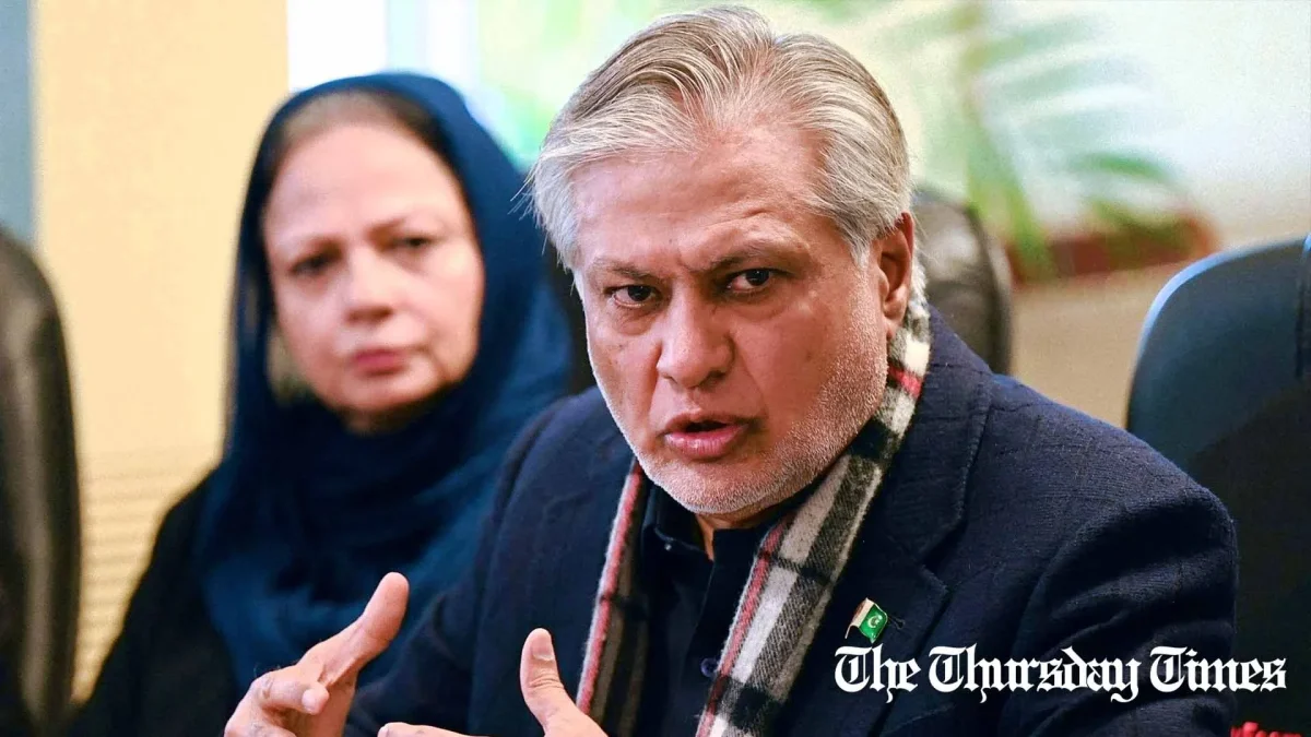 A file photo is shown of Finance Minister Ishaq Dar in Februrary 2023. — FILE/THE THURSDAY TIMES