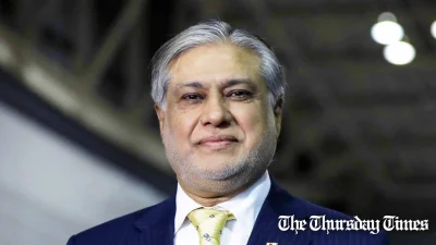 Pakistani finance minister Ishaq Dar is pictured at Yokohama in 2017. — KIYOSHI OTA/BLOOMBERG
