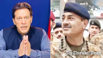 A combined file photo is shown of PTI chairman Imran Khan (L) and COAS General Asim Munir (R). — FILE/THE THURSDAY TIMES