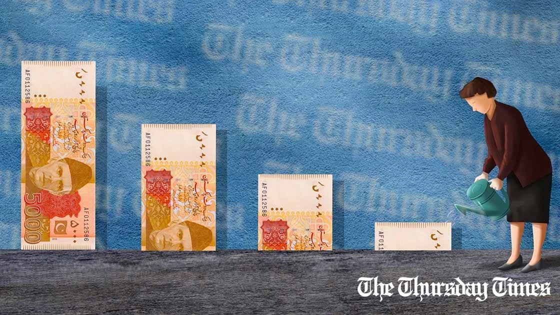 An illustration is shown of Pakistani Rupee banknotes. — FILE/THE THURSDAY TIMES