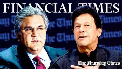 A combined file photo is shown of former Abraaj chief Arif Naqvi (L) and the incarcerated former PTI chair Imran Khan (R). — FILE/THE THURSDAY TIMES
