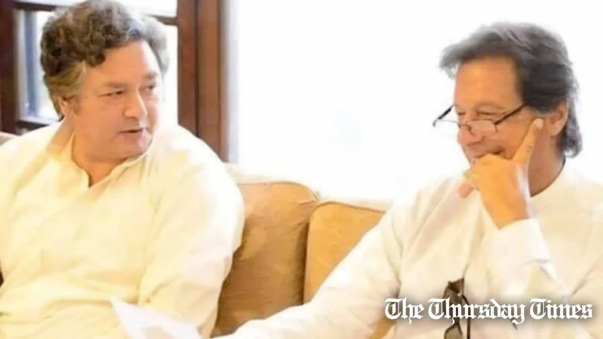 A file photo is shown of former PTI principal secretary Azam Khan (L) and PTI chairman Imran Khan (R). — FILE/THE THURSDAY TIMES