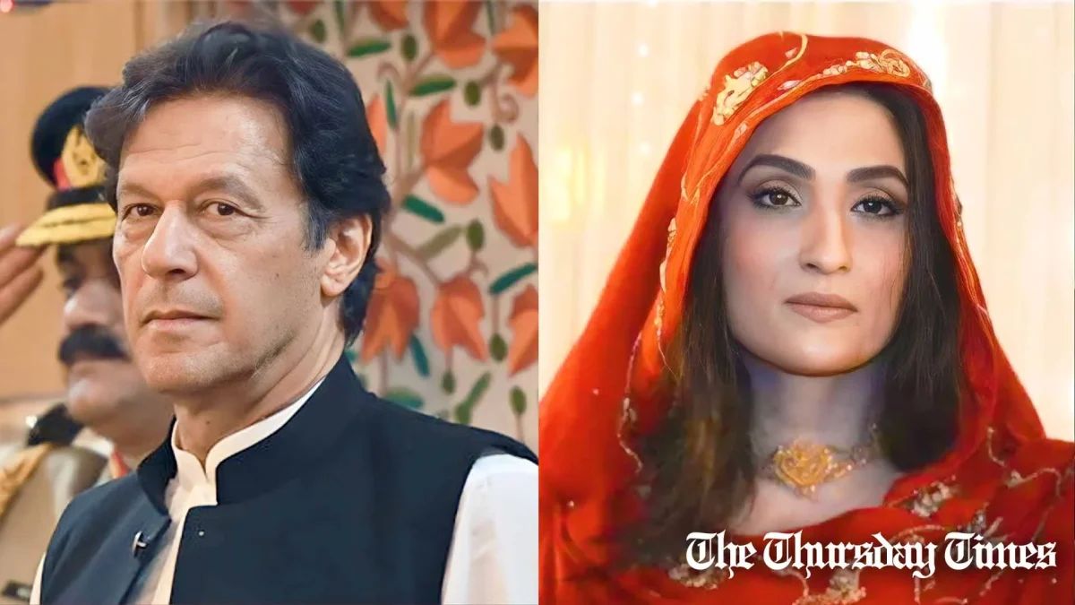 A combined file photo shows PTI chairman Imran Khan (L) and former first lady of Pakistan Bushra Maneka (R). — FILE/THE THURSDAY TIMES
