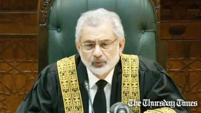 A file photo is shown of Chief Justice of Pakistan Qazi Faez Isa. — FILE/THE THURSDAY TIMES