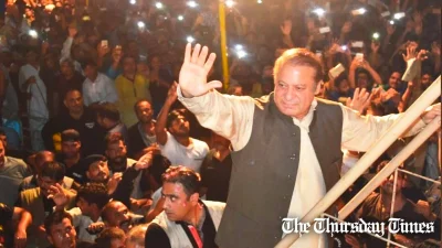 A file photo is shown of former prime minister Nawaz Sharif in 2013. — FILE/THE THURSDAY TIMES