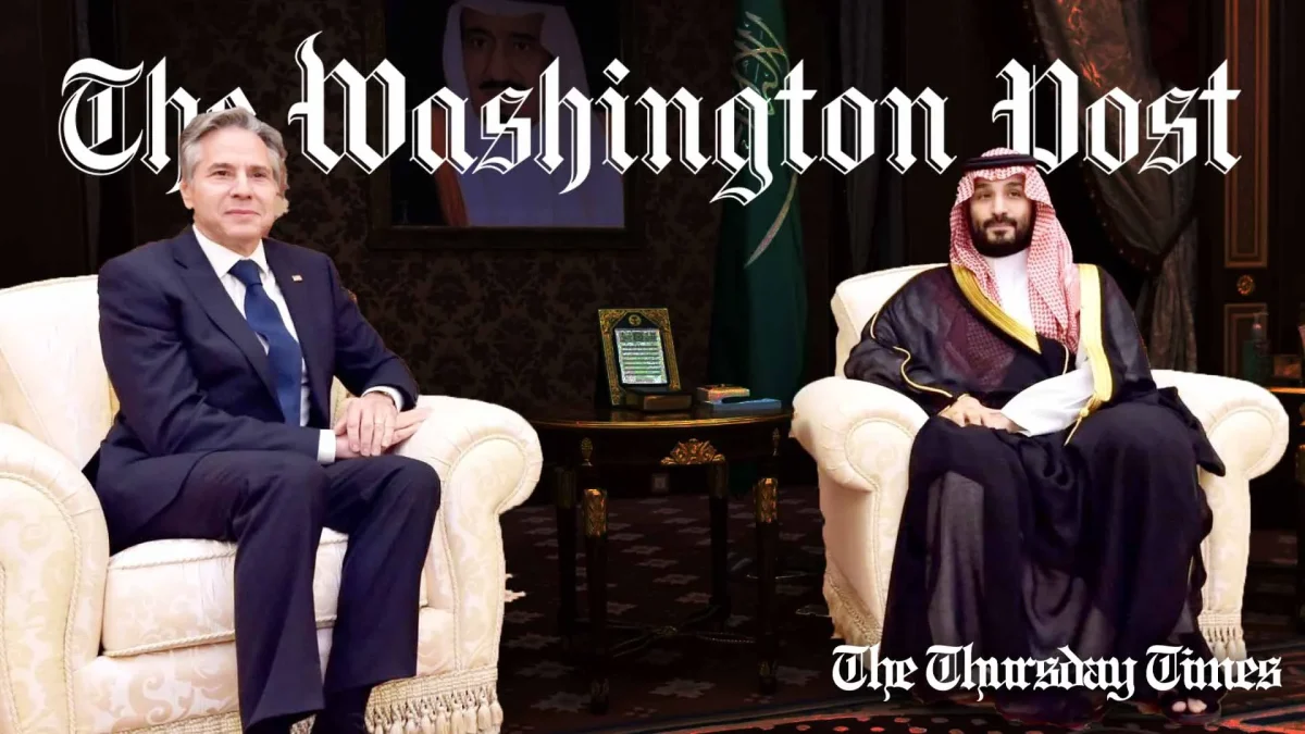 A file photo is shown of Saudi Arabia's Crown Prince Mohammed bin Salman (R) meeting with US Secretary of State Antony Blinken (L) at Jeddah on June 7, 2023. — POOL/THE THURSDAY TIMES