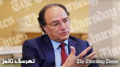 A file photo is shown of incoming federal Finance Minister of Pakistan Muhammad Aurangzeb. — HBL