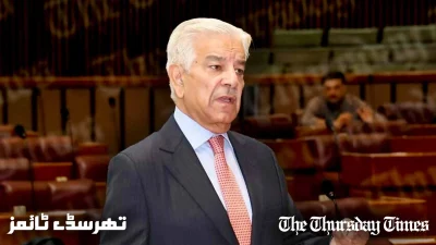 A file photo is shown of incumbent Defence Minister Khawaja Asif. — FILE/THE THURSDAY TIMES