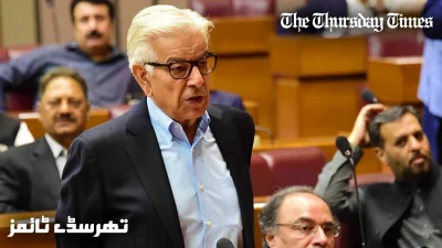A file photo is shown of incumbent Defence Minister Khawaja Asif. — FILE/THE THURSDAY TIMES