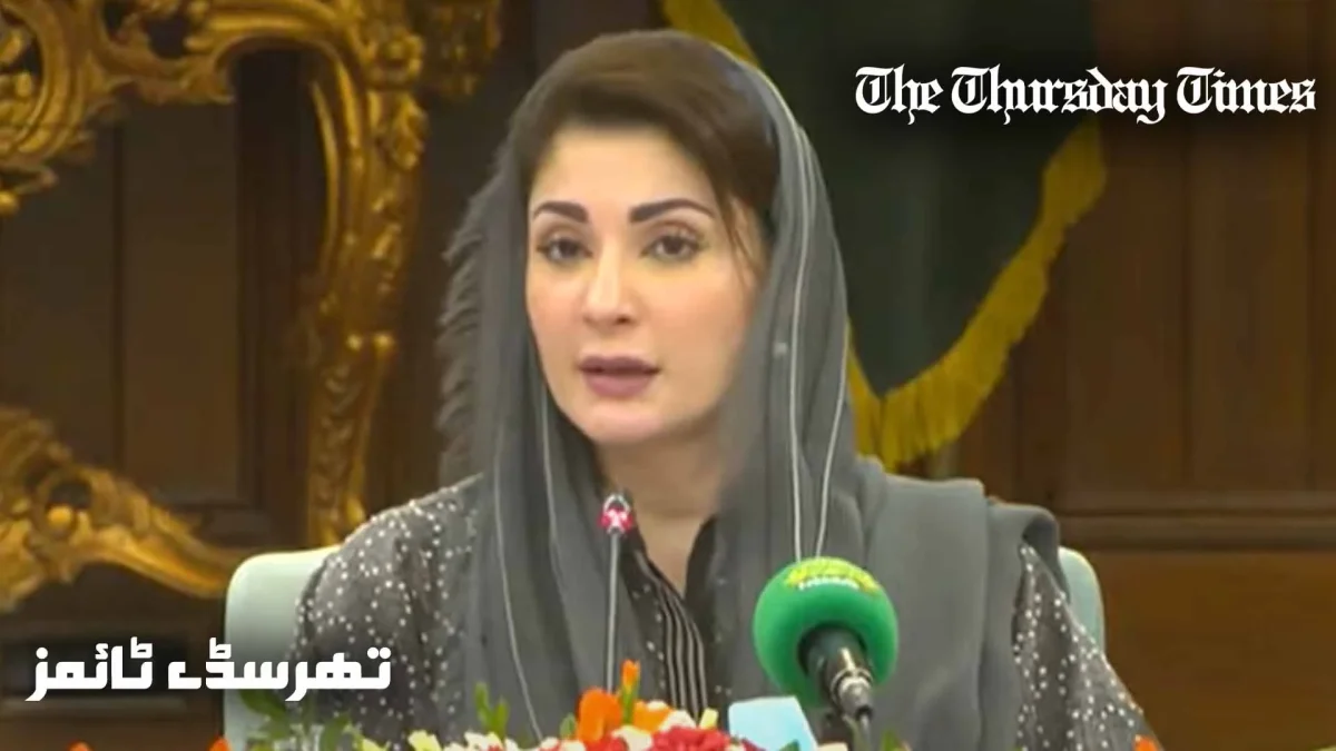 A file photo is shown of incumbent Chief Minister for the Punjab, Maryam Nawaz, addressing a meeting at Lahore, on July 04, 2024. — FILE/THE THURSDAY TIMES