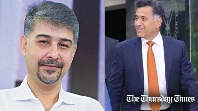 A combined file photo shows late MQM leader Ali Raza Abidi (L) and former DG ISI Faiz Hameed. — FILE/THE THURSDAY TIMES
