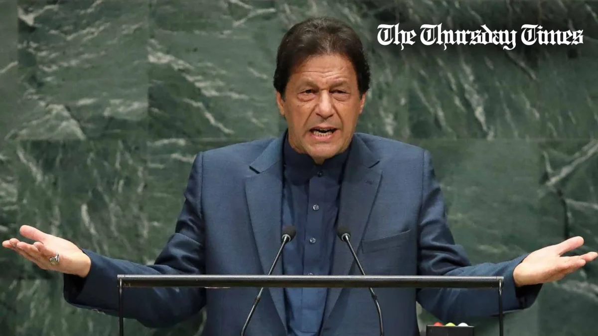 A file photo is shown of incarcerated former prime minister Imran Khan. — FILE/THE THURSDAY TIMES