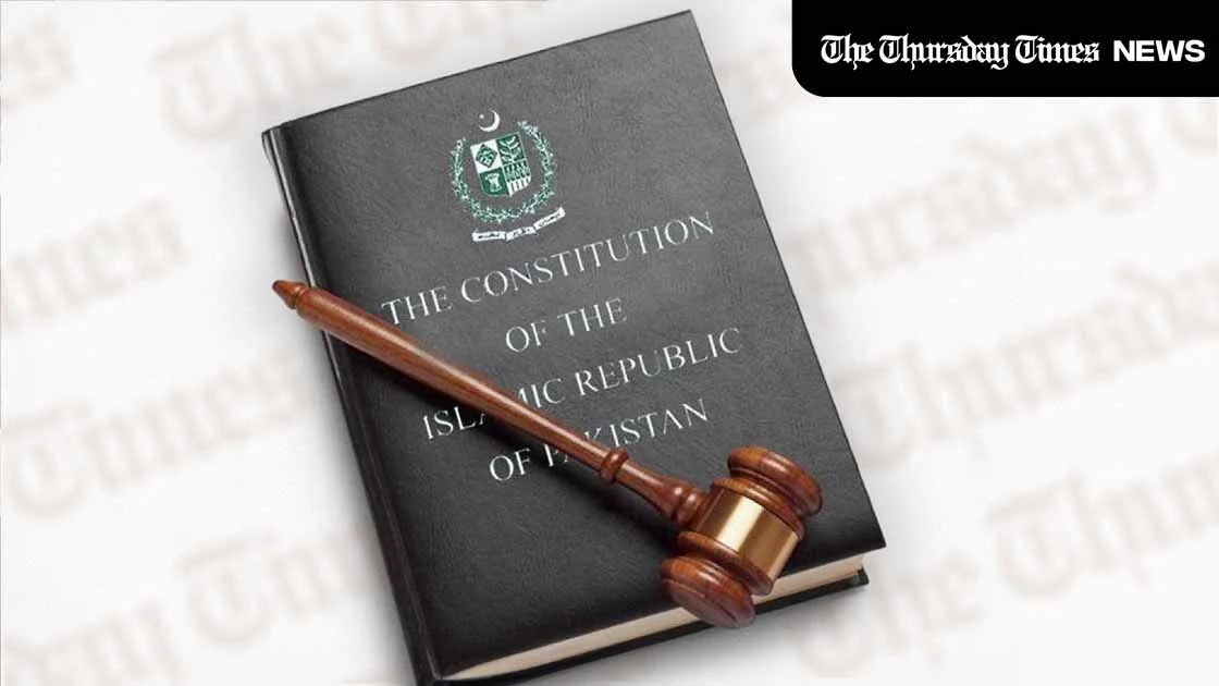 A file photo is shown of the Constitution of Pakistan. — FILE/THE THURSDAY TIMES
