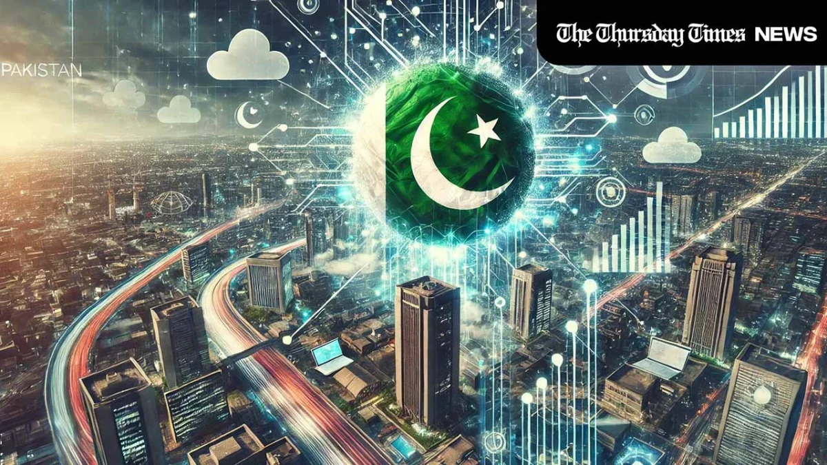 An impression is shown of Pakistan's rise in the UN E-Government Development Index. — ORIGINAL/THE THURSDAY TIMES