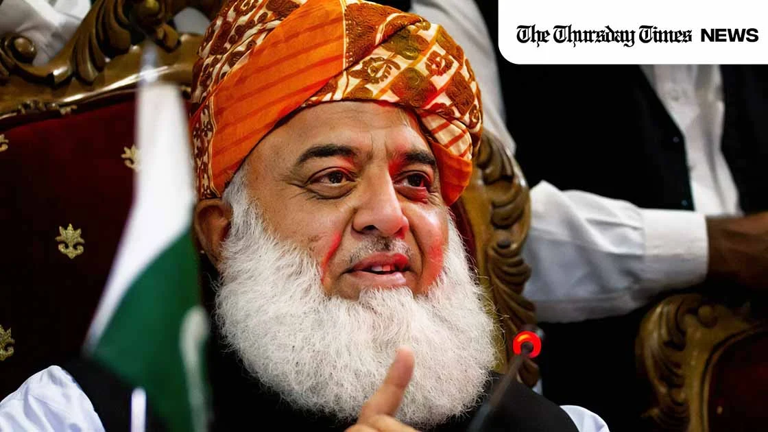 A file photo is shown of JUI(F) chief Maulana Fazl-ur-Rehman. — THE THURSDAY TIMES VIA AP