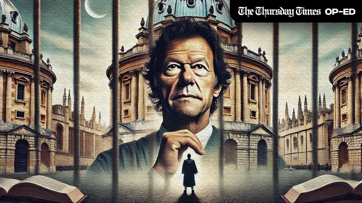 An illustration is shown of former Pakistani prime minister Imran Khan. — ORIGINAL/THE THURSDAY TIMES
