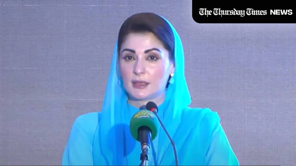 A file photo is shown of Chief Minister for the Punjab, Maryam Nawaz, addressing at Faisalabad on September 25, 2024. — FILE/THE THURSDAY TIMES