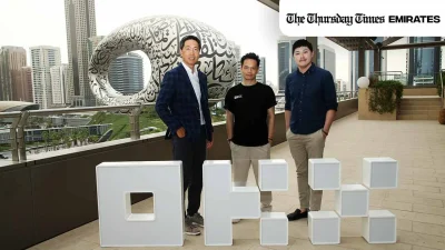 Tim Byun, Lennix Lai and Allan Choo from OKX. — OKX