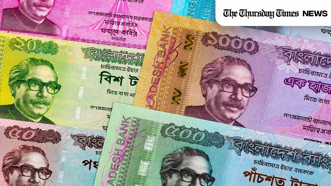 A file photo is shown of a Bangladeshi Taka banknote. — ALAMY