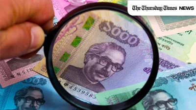 A file photo is shown of a Bangladeshi Taka banknote. — ALAMY