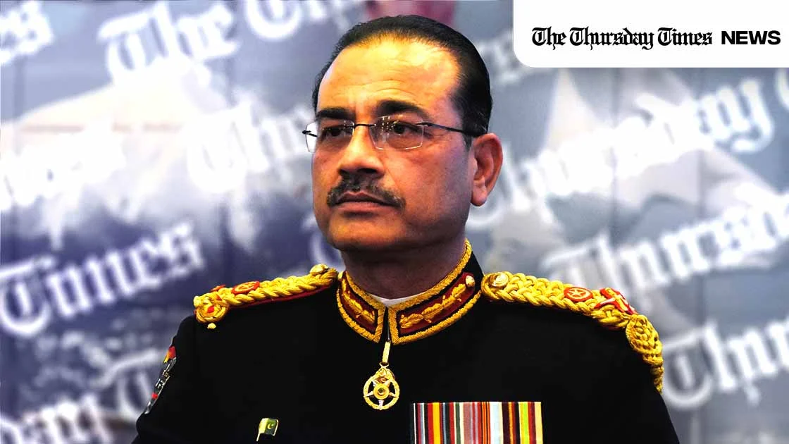 A file photo is shown of the Chief of Army Staff, General Hafiz Syed Asim Munir Ahmed Shah, NI HI. — FILE/THE THURSDAY TIMES