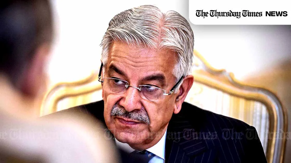 A file photo is shown of Pakistan's defence minister, Khawaja Muhammad Asif. — VASILY MAXIMOV/AFP via Getty Images