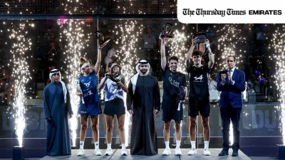 Dubai celebrates padel champions as city reinforces global sports presence. — DUBAI MEDIA OFFICE