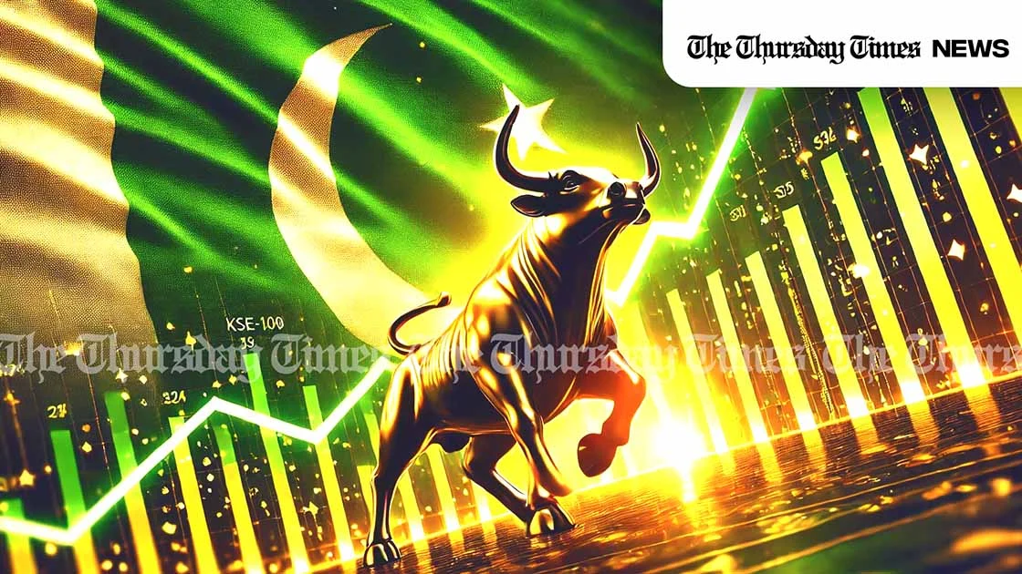 An illustration is shown of the PSX experiencing a bull run. — ORIGINAL/THE THURSDAY TIMES