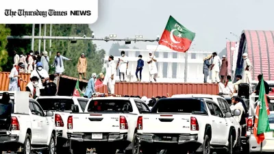 Worldwide protests demand Imran Khan’s release from Adiala Jail. — FAROOQ NAEEM/AFP via Getty Images