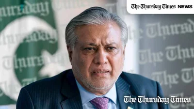 A file photo is shown of incumbent deputy Prime Minister and foreign minister Ishaq Dar. — AP/FILE/THE THURSDAY TIMES