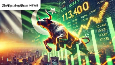 An illustration is shown of the PSX experiencing a bull run. — ORIGINAL/THE THURSDAY TIMES