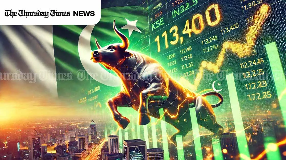 An illustration is shown of the PSX experiencing a bull run. — ORIGINAL/THE THURSDAY TIMES