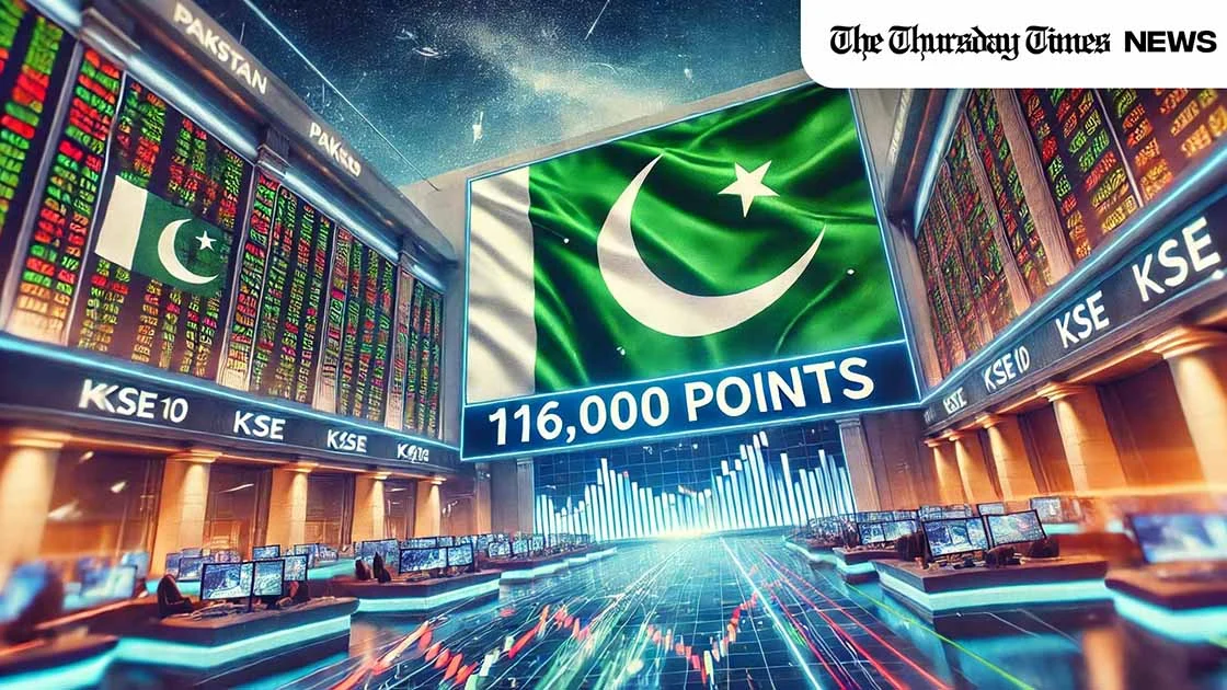 PSX-100 Index sets new record, showcasing Pakistan’s economic optimism. — ORIGINAL/THE THURSDAY TIMES