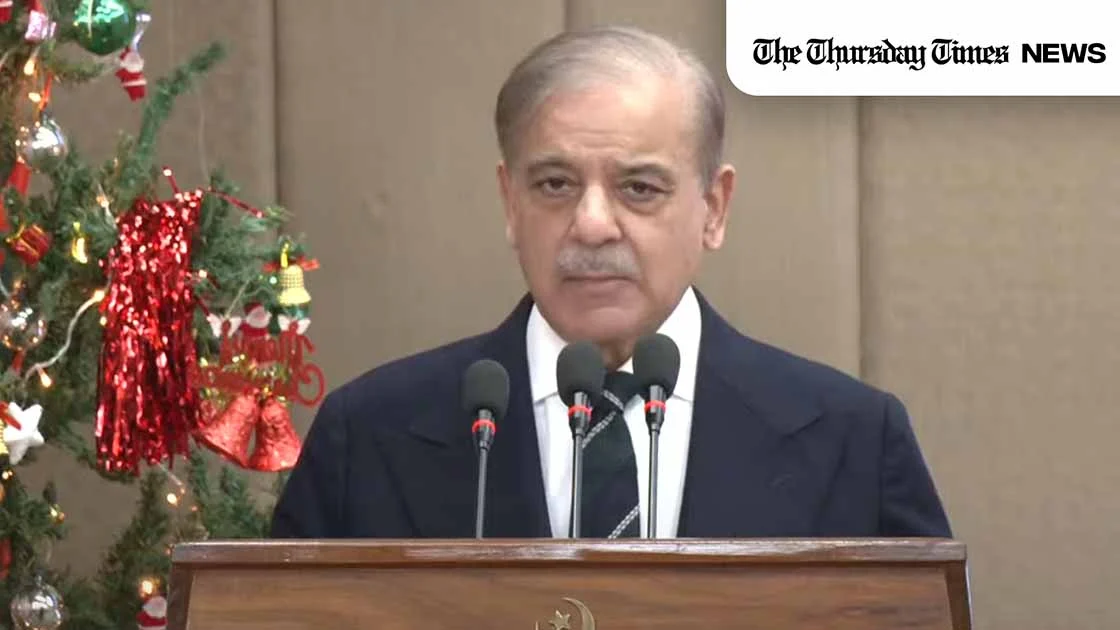 A file photo is shown of Pakistani prime minister Shehbaz Sharif at the Christmas celebrations at Islamabad on December 25, 2024. — FILE/THE THURSDAY TIMES