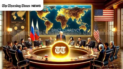 An illustration is shown of a BRICS meeting. — ORIGINAL/THE THURSDAY TIMES