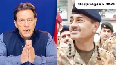 A combined file photo is shown of PTI founder Imran Khan (L) and COAS Field Marshal Syed Asim Munir (R). — FILE/THE THURSDAY TIMES