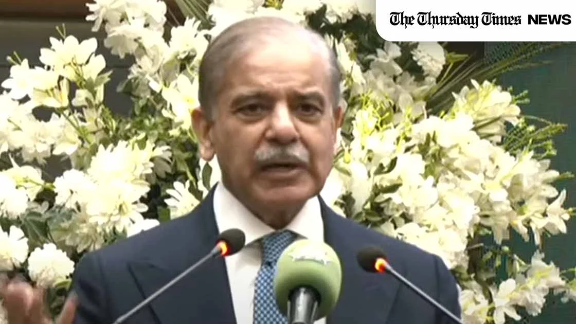 A file photo is shown of incumbent Pakistani prime minister Shehbaz Sharif at Karachi on January 08, 2025. — FILE/THE THURSDAY TIMES