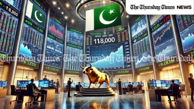 KSE-100 index crosses 118,000 points, signalling investor confidence and economic optimism. — ORIGINAL/THE THURSDAY TIMES