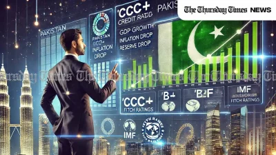 Fitch upgrades Pakistan's credit rating to stable on fiscal reforms and IMF progress. — ORIGINAL/THE THURSDAY TIMES